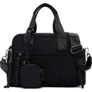 Kadın Siyah Uzun Askılı Aksesuar Detaylı Kumaş Kol Çantası 25WBD24746F