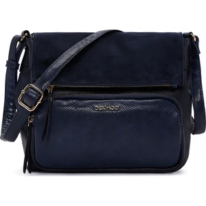 Kadın Lacivert Uzun Askılı Baskılı Çapraz Çanta 25WBD246814