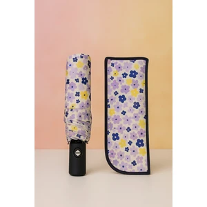 Otomatik Full Fonksiyon Açma Kapama Fiber Tel Kılıflı Çiçek Desenli Kaliteli Kadın Şemsiye