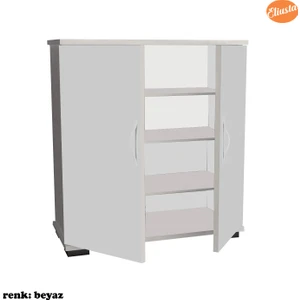 Modilayn Ayakkabılık 2 Kapaklı Ayakkabı Dolabı Çok Amaçlı Dolap Mutfak Dolabı Ofis Dolabı