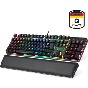 Ogre Rgb 60M Blue Switch Almanca Q USB Mekanik Gaming Klavye