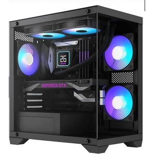 Titan 3x Rgb Fan Temperli Cam USB 3.0 600W Akvaryum Oyuncu Bilgisayar Kasası