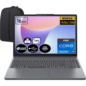 Ideapad Slim 3 Intel Core I7-13620H 32 GB Ram 512 GB SSD 16" Wuxga Windows 11 Pro 83K2001WTREP2 + Elektropasaj Çanta