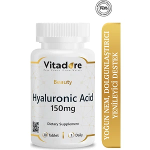 Beauty Hyaluronic Acid 150MG | Cilt Nemlendirme & Dolgunluk ve Elastikiyet | 30 Tablet