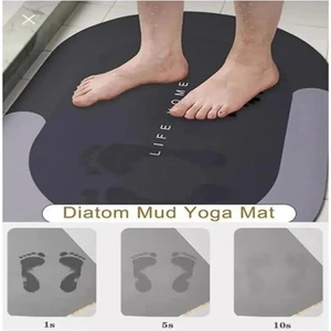 Sihirli A+Kalite Uzun Ömürlü Su Emici 3,5 mm 40X60 Bathroom Banyo Aksesuarı Oval Paspas