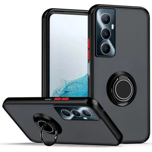 Realme C65 4g Kılıf Kamera Korumalı Yüzüklü Manyetik Standlı Arkası Buzlu Iring Kapak