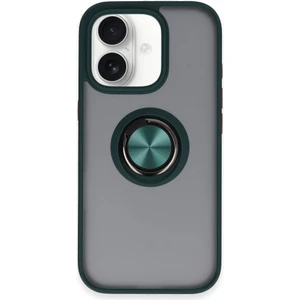 Apple Iphone 16 Kılıf Kamera Korumalı Yüzüklü Manyetik Standlı Arkası Buzlu Iring Kapak