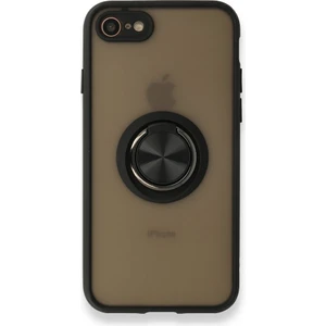 Apple Iphone 8 Kılıf Kamera Korumalı Yüzüklü Manyetik Standlı Arkası Buzlu Iring Kapak
