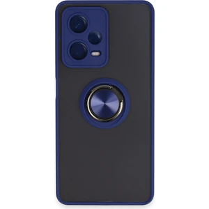 Xiaomi Redmi Note 12 Pro Plus Kılıf Kamera Korumalı Yüzüklü Manyetik Standlı Arkası Buzlu Iring Kapak