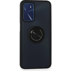 Oppo A16 Kılıf Kamera Korumalı Yüzüklü Manyetik Standlı Arkası Buzlu Iring Kapak