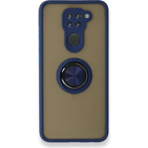 Xiaomi Redmi Note 9 Kılıf Kamera Korumalı Yüzüklü Manyetik Standlı Arkası Buzlu Iring Kapak