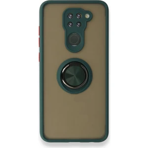 Xiaomi Redmi Note 9 Kılıf Kamera Korumalı Yüzüklü Manyetik Standlı Arkası Buzlu Iring Kapak