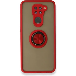 Xiaomi Redmi Note 9 Kılıf Kamera Korumalı Yüzüklü Manyetik Standlı Arkası Buzlu Iring Kapak