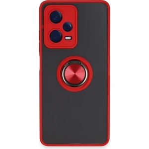 Xiaomi Redmi Note 12 Pro 5g Kılıf Kamera Korumalı Yüzüklü Manyetik Standlı Arkası Buzlu Iring Kapak