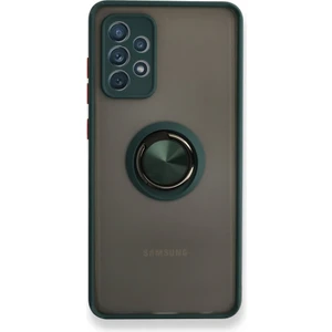 Samsung Galaxy A13 Kılıf Kamera Korumalı Yüzüklü Manyetik Standlı Arkası Buzlu Iring Kapak