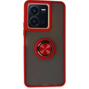 Vivo Y36 Kılıf Kamera Korumalı Yüzüklü Manyetik Standlı Arkası Buzlu Iring Kapak