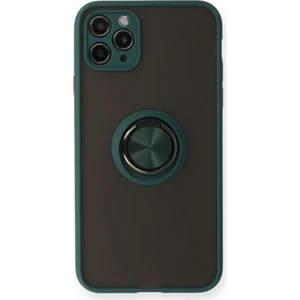 Apple Iphone 13 Pro Max Kılıf Kamera Korumalı Yüzüklü Manyetik Standlı Arkası Buzlu Iring Kapak