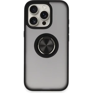 Apple Iphone 16 Pro Max Kılıf Kamera Korumalı Yüzüklü Manyetik Standlı Arkası Buzlu Iring Kapak