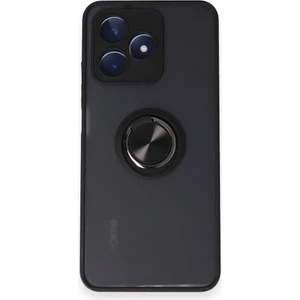 Realme C53 Kılıf Kamera Korumalı Yüzüklü Manyetik Standlı Arkası Buzlu Iring Kapak