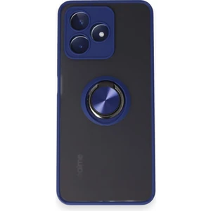 Realme C53 Kılıf Kamera Korumalı Yüzüklü Manyetik Standlı Arkası Buzlu Iring Kapak
