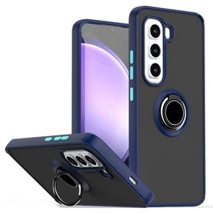 Infinix Hot 50 Pro Kılıf Kamera Korumalı Yüzüklü Manyetik Standlı Arkası Buzlu Iring Kapak