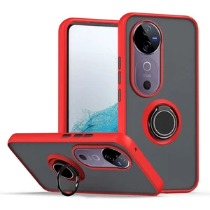 Vivo V40 5g Kılıf Kamera Korumalı Yüzüklü Manyetik Standlı Arkası Buzlu Iring Kapak
