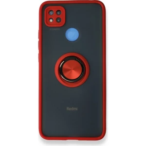 Xiaomi Redmi 9c Kılıf Kamera Korumalı Yüzüklü Manyetik Standlı Arkası Buzlu Iring Kapak