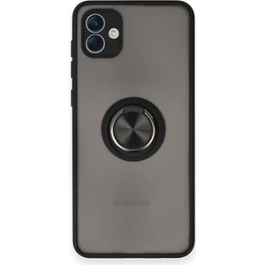 Samsung Galaxy A05S Kılıf Kamera Korumalı Yüzüklü Manyetik Standlı Arkası Buzlu Iring Kapak