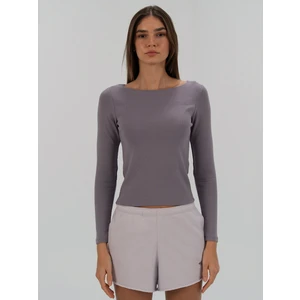 Ever Relaxed Rib Wmn Mürdüm Kadın Uzun Kollu Tişört