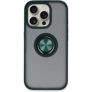 Apple Iphone 16 Pro Max Kılıf Kamera Korumalı Yüzüklü Manyetik Standlı Arkası Buzlu Iring Kapak