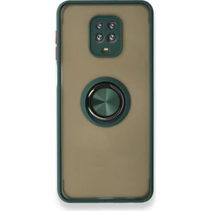 Xiaomi Redmi Note 9 Pro Kılıf Kamera Korumalı Yüzüklü Manyetik Standlı Arkası Buzlu Iring Kapak