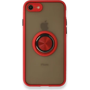 Apple Iphone 8 Kılıf Kamera Korumalı Yüzüklü Manyetik Standlı Arkası Buzlu Iring Kapak