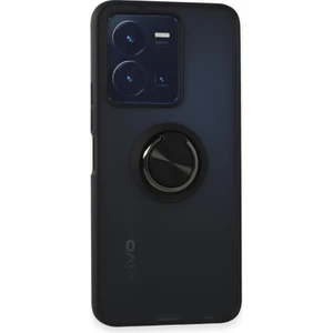 Vivo Y35 Kılıf Kamera Korumalı Yüzüklü Manyetik Standlı Arkası Buzlu Iring Kapak