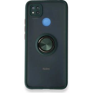 Xiaomi Redmi 9c Kılıf Kamera Korumalı Yüzüklü Manyetik Standlı Arkası Buzlu Iring Kapak