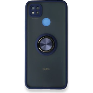 Xiaomi Redmi 9c Kılıf Kamera Korumalı Yüzüklü Manyetik Standlı Arkası Buzlu Iring Kapak