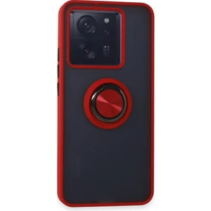 Xiaomi Mi 13T Pro Kılıf Kamera Korumalı Yüzüklü Manyetik Standlı Arkası Buzlu Iring Kapak