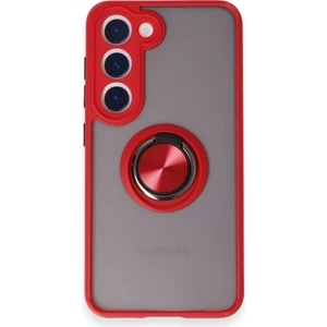 Samsung Galaxy S24 Fe Kılıf Kamera Korumalı Yüzüklü Manyetik Standlı Arkası Buzlu Iring Kapak