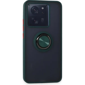 Xiaomi Mi 13T Pro Kılıf Kamera Korumalı Yüzüklü Manyetik Standlı Arkası Buzlu Iring Kapak