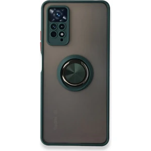 Xiaomi Redmi Note 11 Pro Kılıf Kamera Korumalı Yüzüklü Manyetik Standlı Arkası Buzlu Iring Kapak