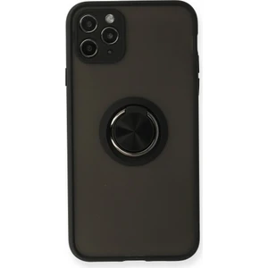 Apple Iphone 12 Pro Max Kılıf Kamera Korumalı Yüzüklü Manyetik Standlı Arkası Buzlu Iring Kapak