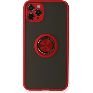 Apple Iphone 15 Pro Max Kılıf Kamera Korumalı Yüzüklü Manyetik Standlı Arkası Buzlu Iring Kapak