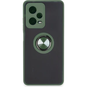 Xiaomi Redmi Note 12 Pro 5g Kılıf Kamera Korumalı Yüzüklü Manyetik Standlı Arkası Buzlu Iring Kapak