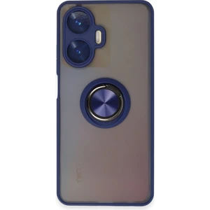 Realme C55 Kılıf Kamera Korumalı Yüzüklü Manyetik Standlı Arkası Buzlu Iring Kapak
