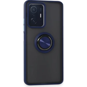 Xiaomi Mi 11T Kılıf Kamera Korumalı Yüzüklü Manyetik Standlı Arkası Buzlu Iring Kapak