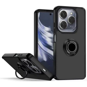 Infinix Hot 40 Kılıf Kamera Korumalı Yüzüklü Manyetik Standlı Arkası Buzlu Iring Kapak