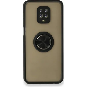 Xiaomi Redmi Note 9 Pro Kılıf Kamera Korumalı Yüzüklü Manyetik Standlı Arkası Buzlu Iring Kapak