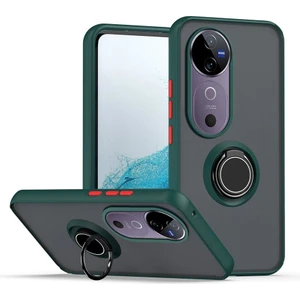 Vivo V40 5g Kılıf Kamera Korumalı Yüzüklü Manyetik Standlı Arkası Buzlu Iring Kapak