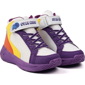 Unisex Çocuk Mor Basket Spor Ayakkabı - Renkli, Rahat Günlük