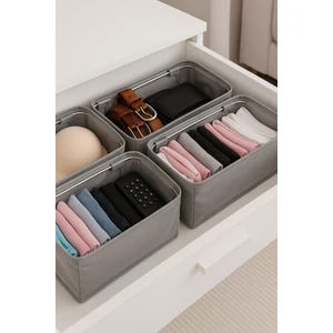 Çekmece Organizer Seti | 4’lü Set |Katlanabilir, Çelik Destekli Çekmece İçi Kıyafet Düzenleyici