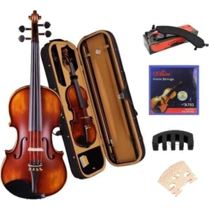 Vla8 Keman Tam Boy 4/4 (Kutu Yay Yastık Yedek Tel Seti Yedek Köprü Reçine Susturucu Kurulum Akort)